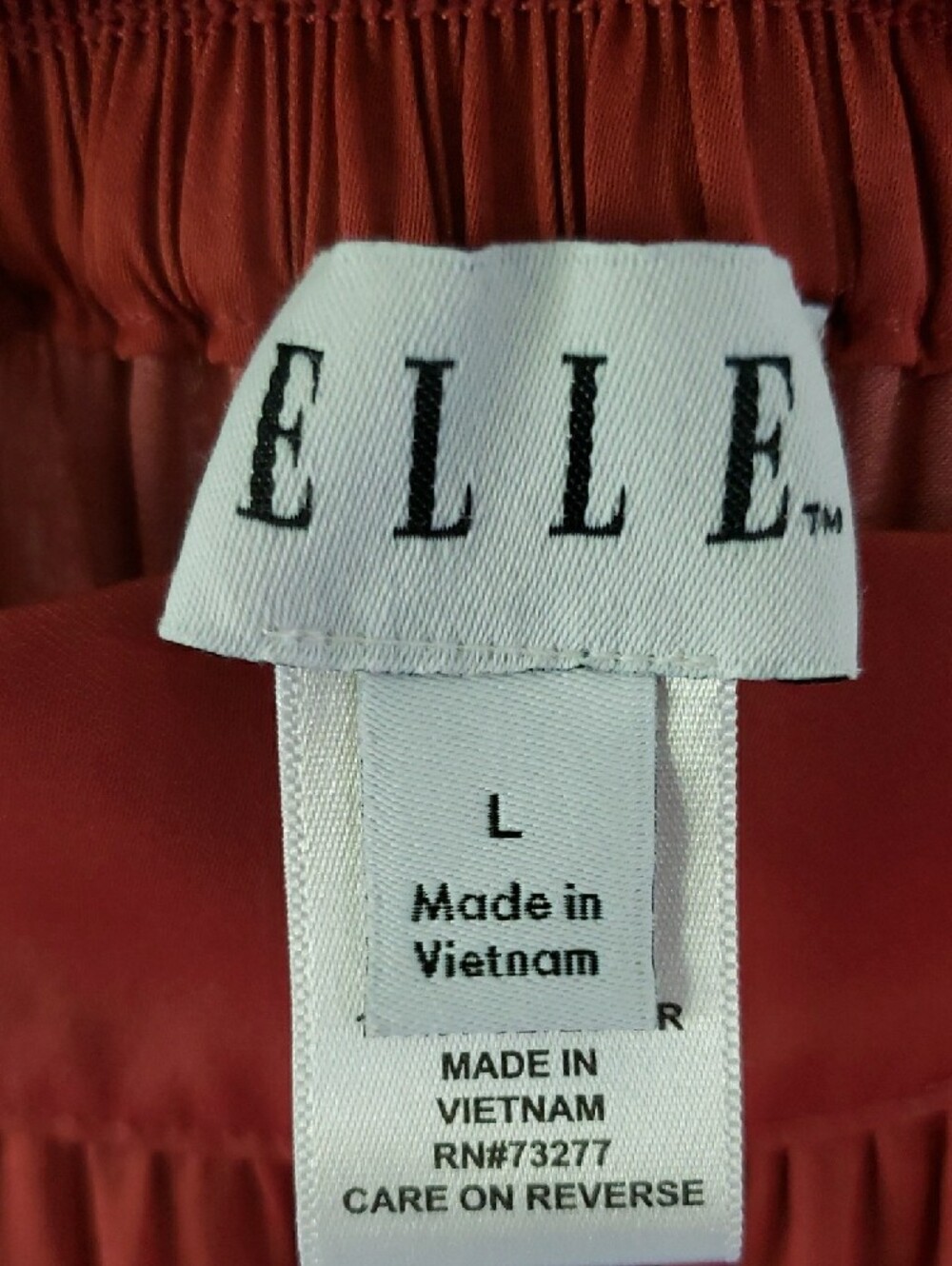 Elle Rust Ruffle-Trim Midi Skirt - Picture 2 of 4